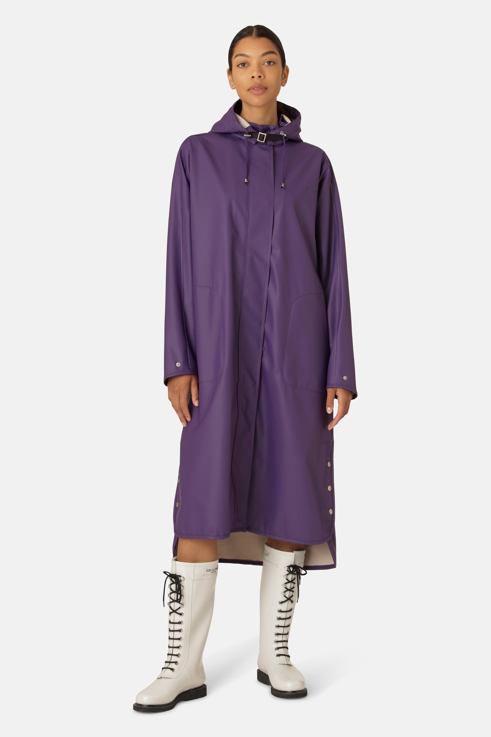Langer Leichter Regenmantel - Purple Rain
